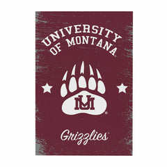 University of Montana Wood Wall Sign, 16x24 - Collegiate Home