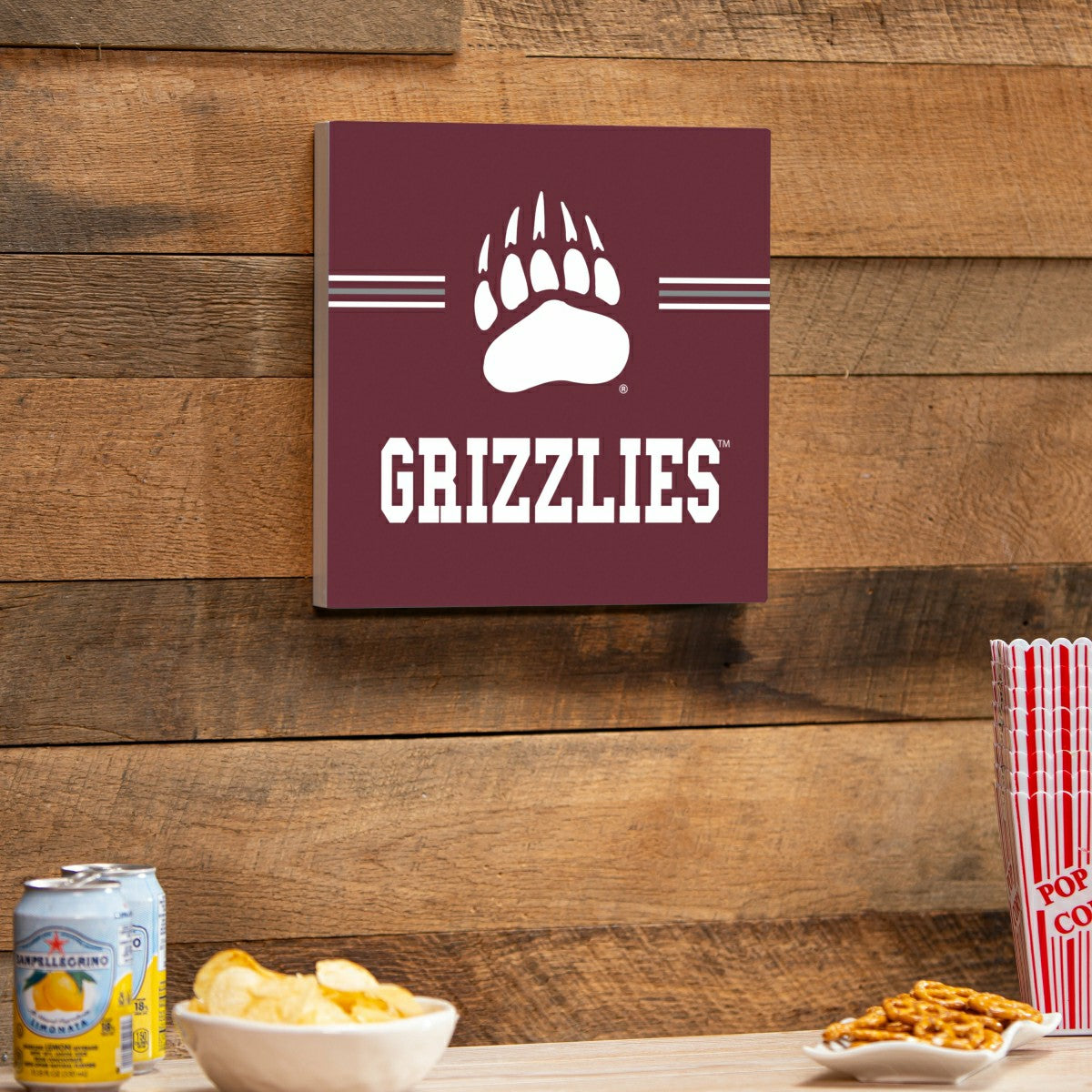 University of Montana Wood Wall Sign, 12x12 - Collegiate Home