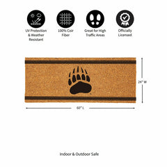 University of Montana Extra Large One Color Coir Mat, 60"x24" - Collegiate