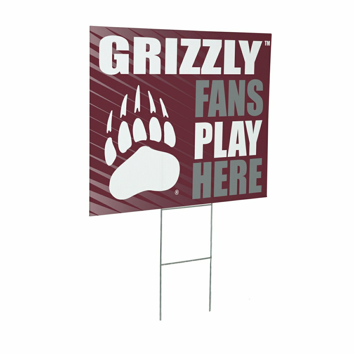 University of Montana Coroplast Yard Sign "Fans Play Here" - Collegiate Home