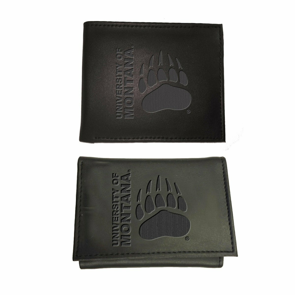 University of Montana, Bi-Fold and Tri-Fold Wallet Gift Set, Black - Collegiate Home