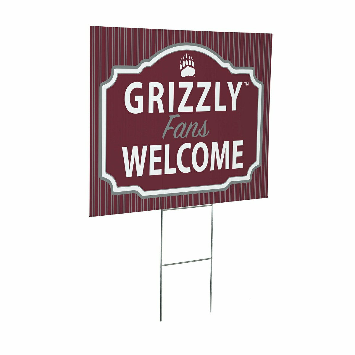University of Montana Coroplast Yard Sign, "Fans Welcome" - Collegiate Home