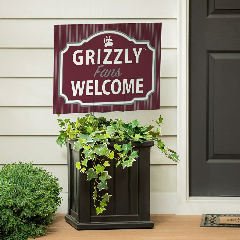 University of Montana Coroplast Yard Sign, "Fans Welcome" - Collegiate Home