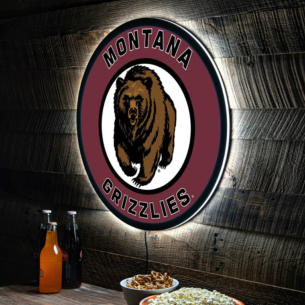 LED Wall Decor, Round, University of Montana - Collegiate Home