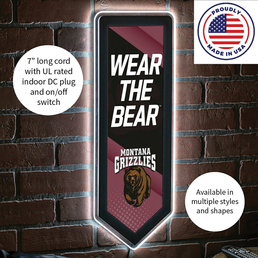 LED Wall Decor, Pennant, University of Montana - Collegiate Home
