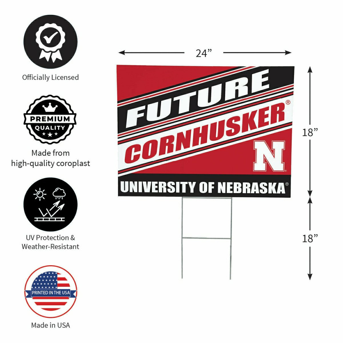 University of Nebraska Coroplast Yard Sign, Future Student - Collegiate Home