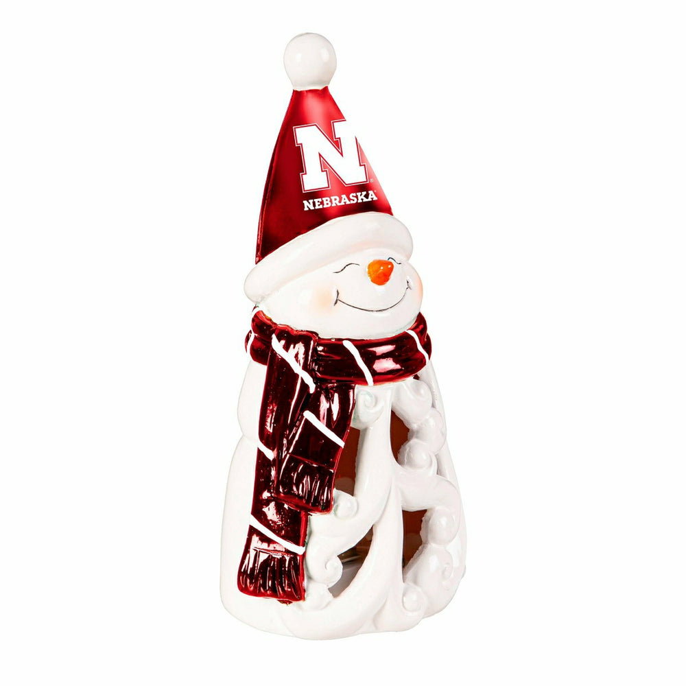 University of Nebraska Snowman LED Statuary, 8" - Collegiate Home