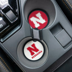 University of Nebraska Car Coaster Set, 2pc - Collegiate Home