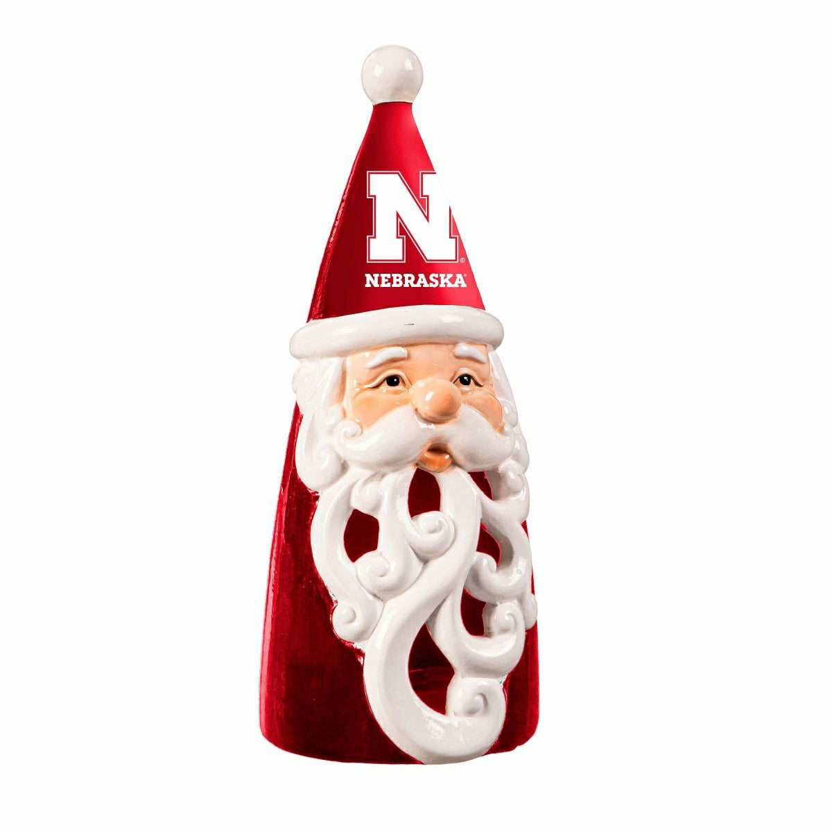University of Nebraska Santa LED Statuary, 8" - Collegiate Home