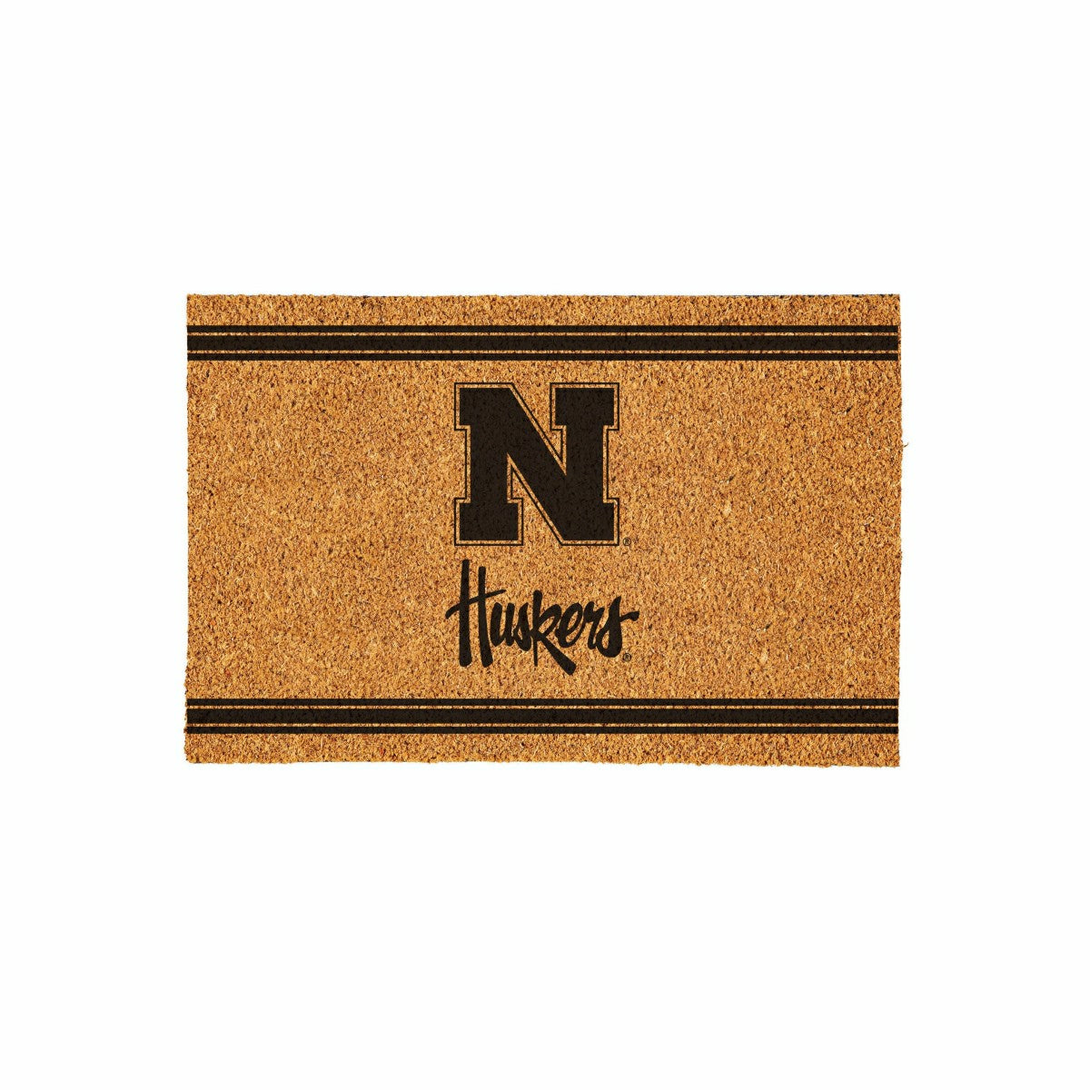 University of Nebraska Large One Color Coir Mat, 36"x24" - Collegiate