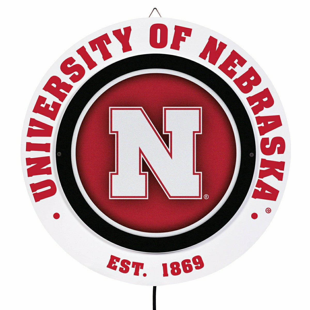 University of Nebraska, Metal Lite, Round - Collegiate