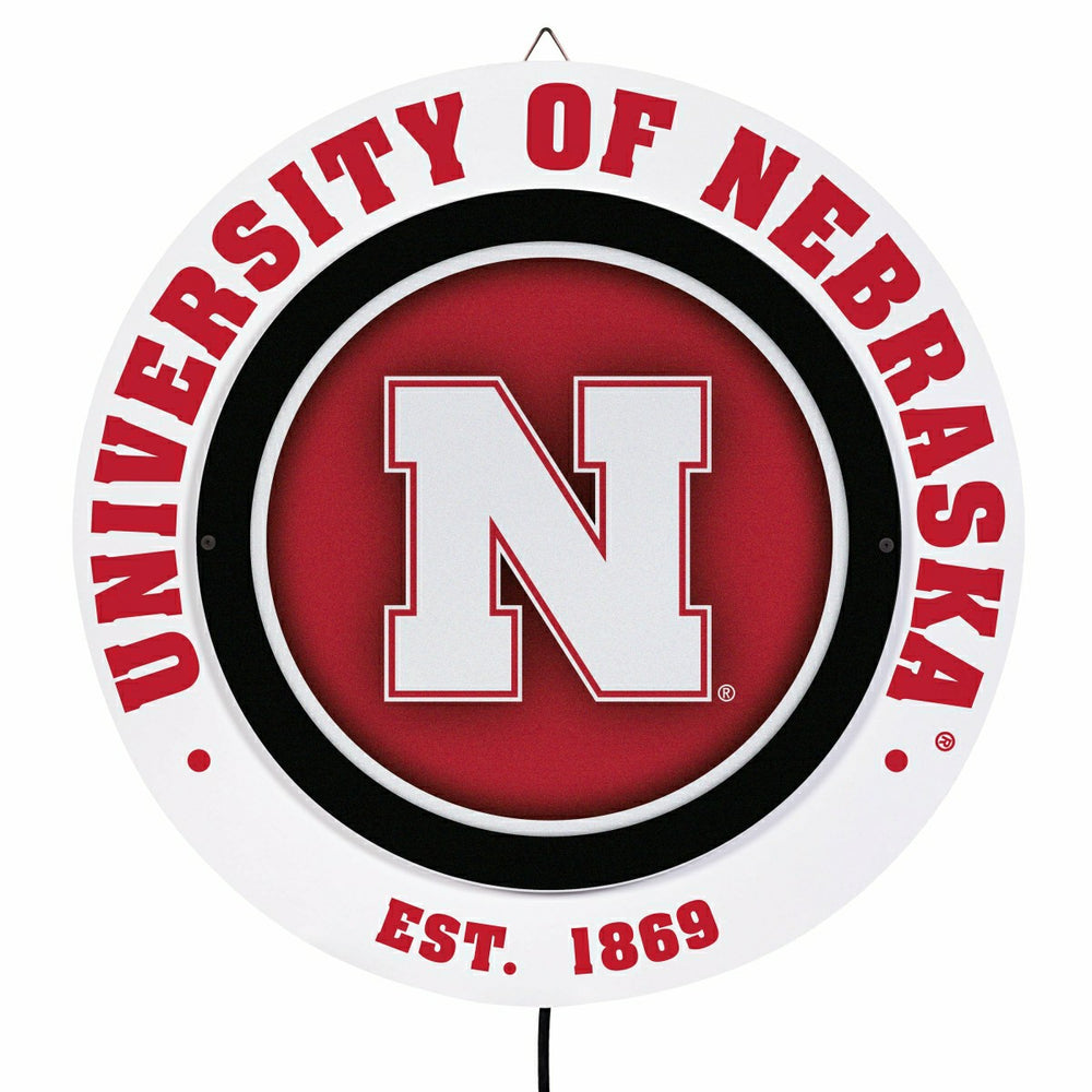University of Nebraska, Metal Lite, Round - Collegiate
