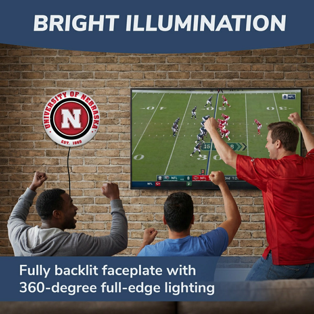 University of Nebraska, Metal Lite, Round - Collegiate