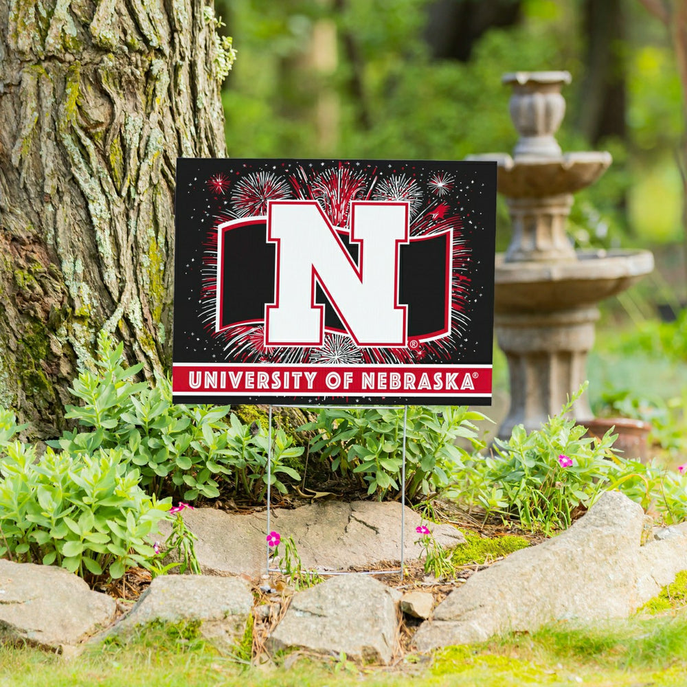 University of Nebraska Yard Sign, Patriotic - Collegiate Home