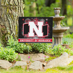 University of Nebraska Yard Sign, Patriotic - Collegiate Home