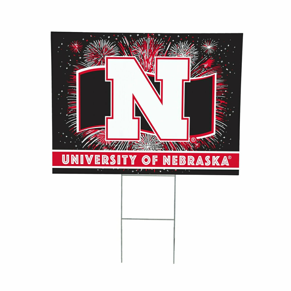 University of Nebraska Yard Sign, Patriotic - Collegiate Home