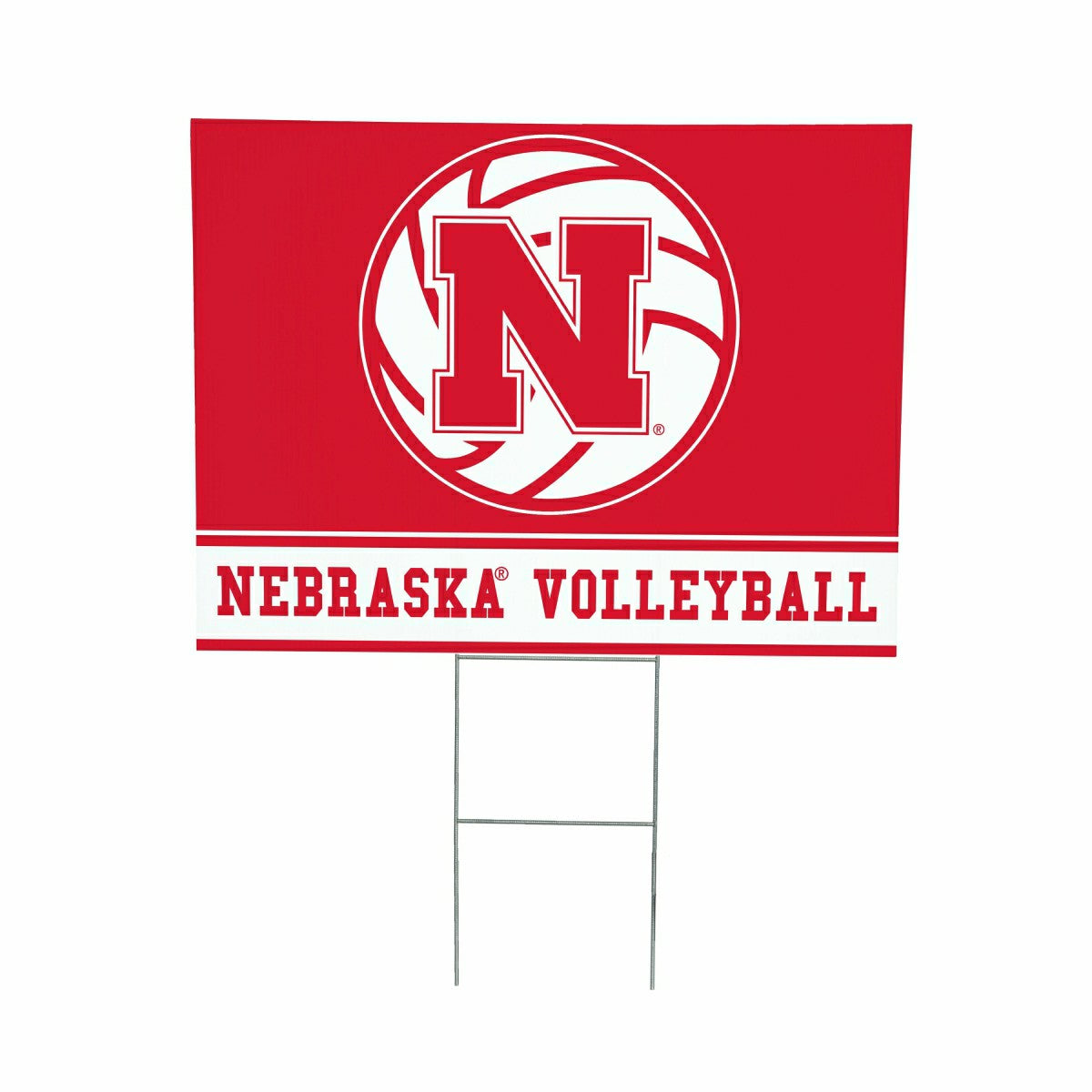 University of Nebraska Yard Sign, Volleyball - Collegiate Home