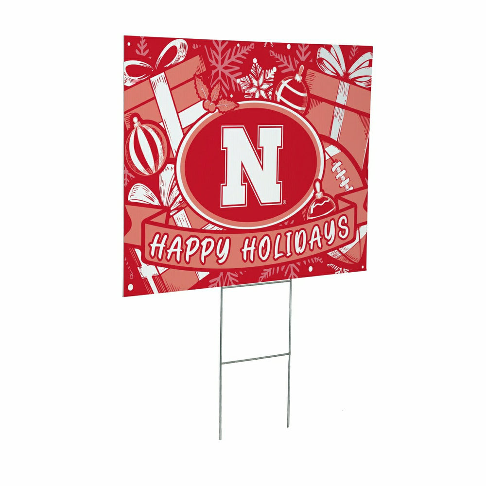 University of Nebraska Yard Sign, Holiday - Collegiate Home