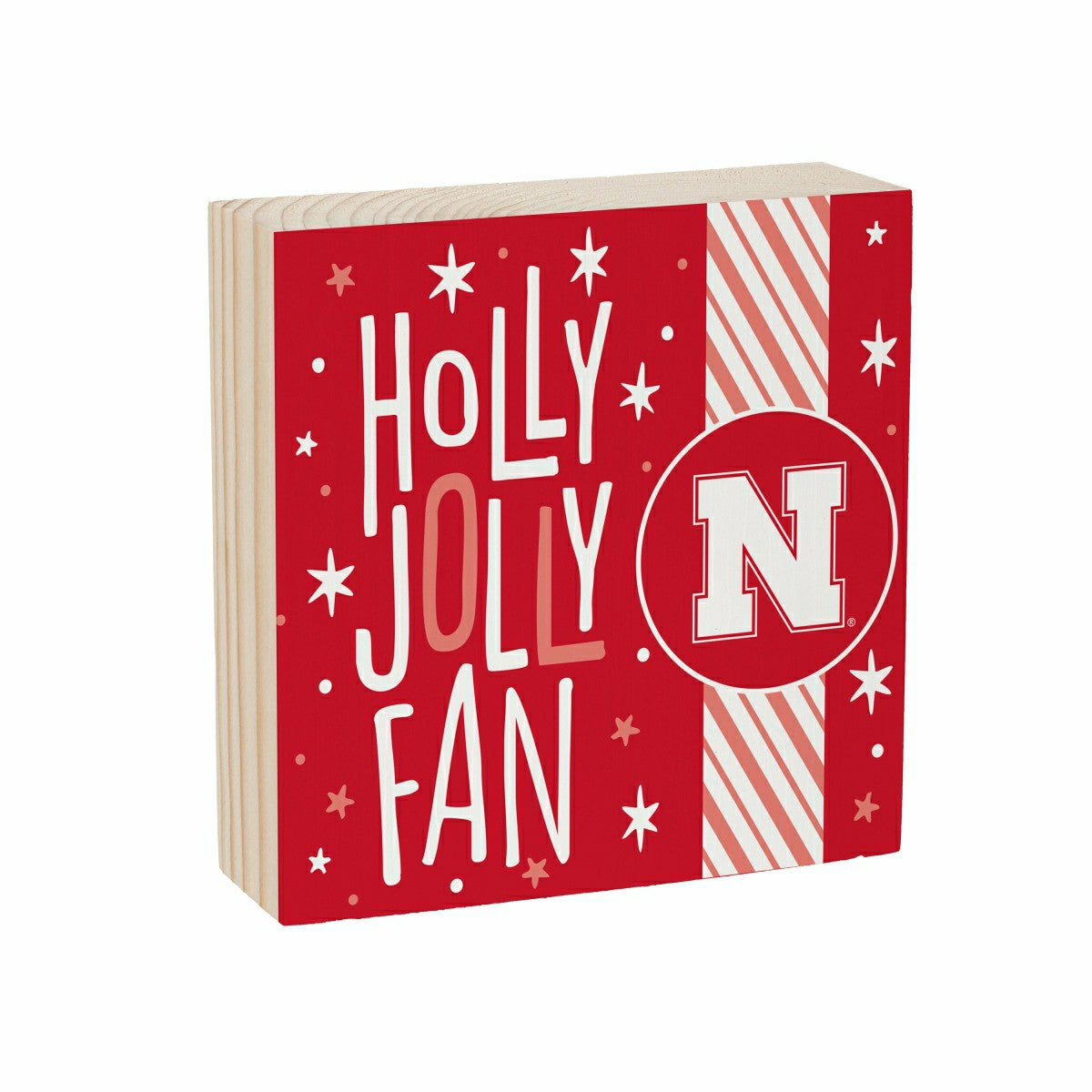 University of Nebraska Block, Holiday, 6x6 - Collegiate Home
