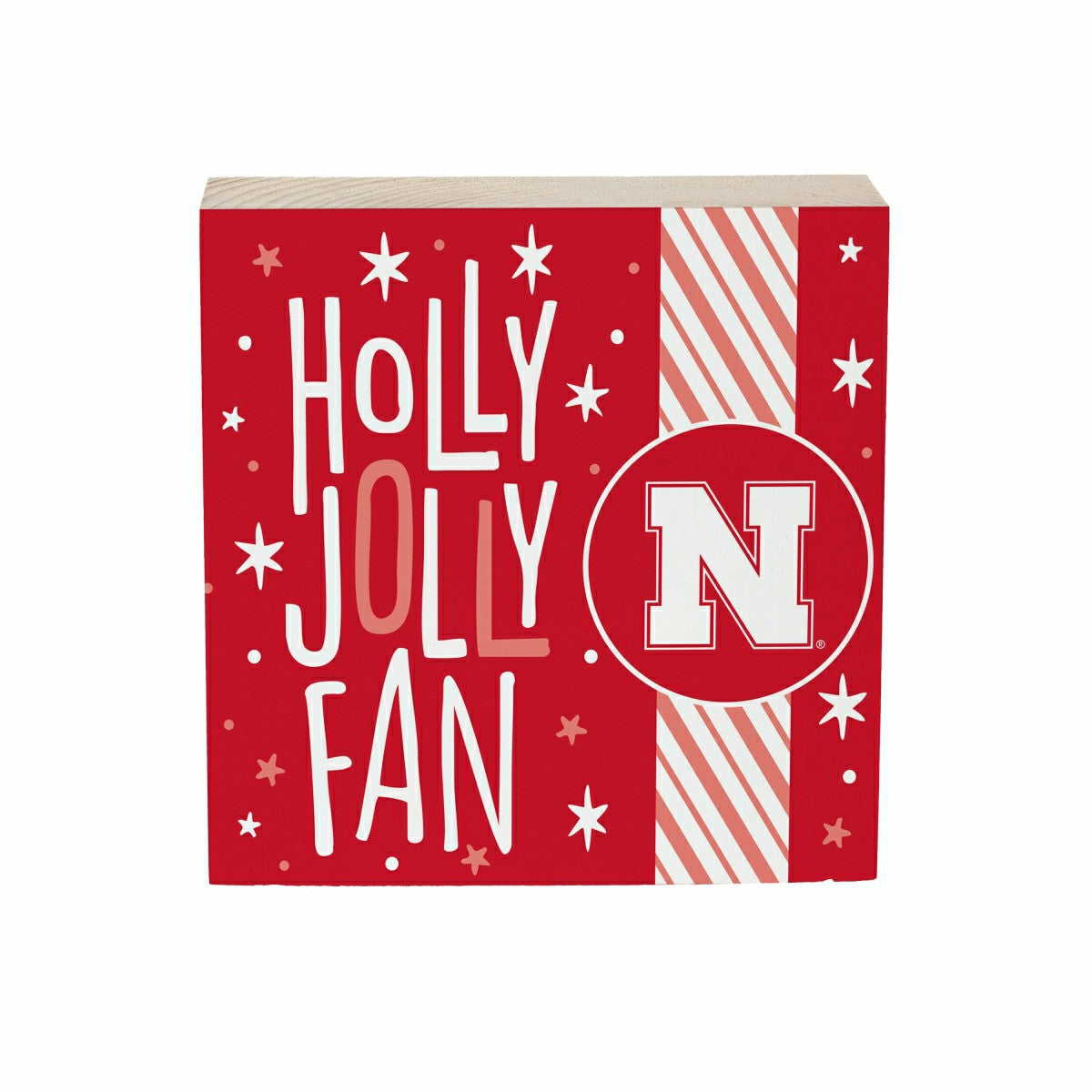 University of Nebraska Block, Holiday, 6x6 - Collegiate Home