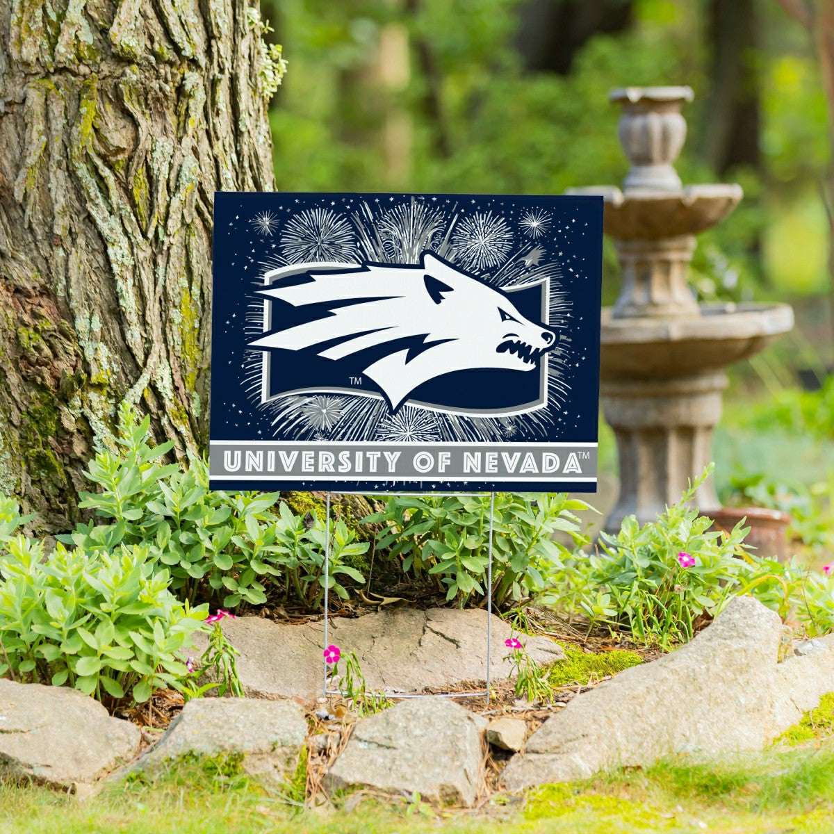 University of Nevada Yard Sign, Patriotic - Collegiate Home