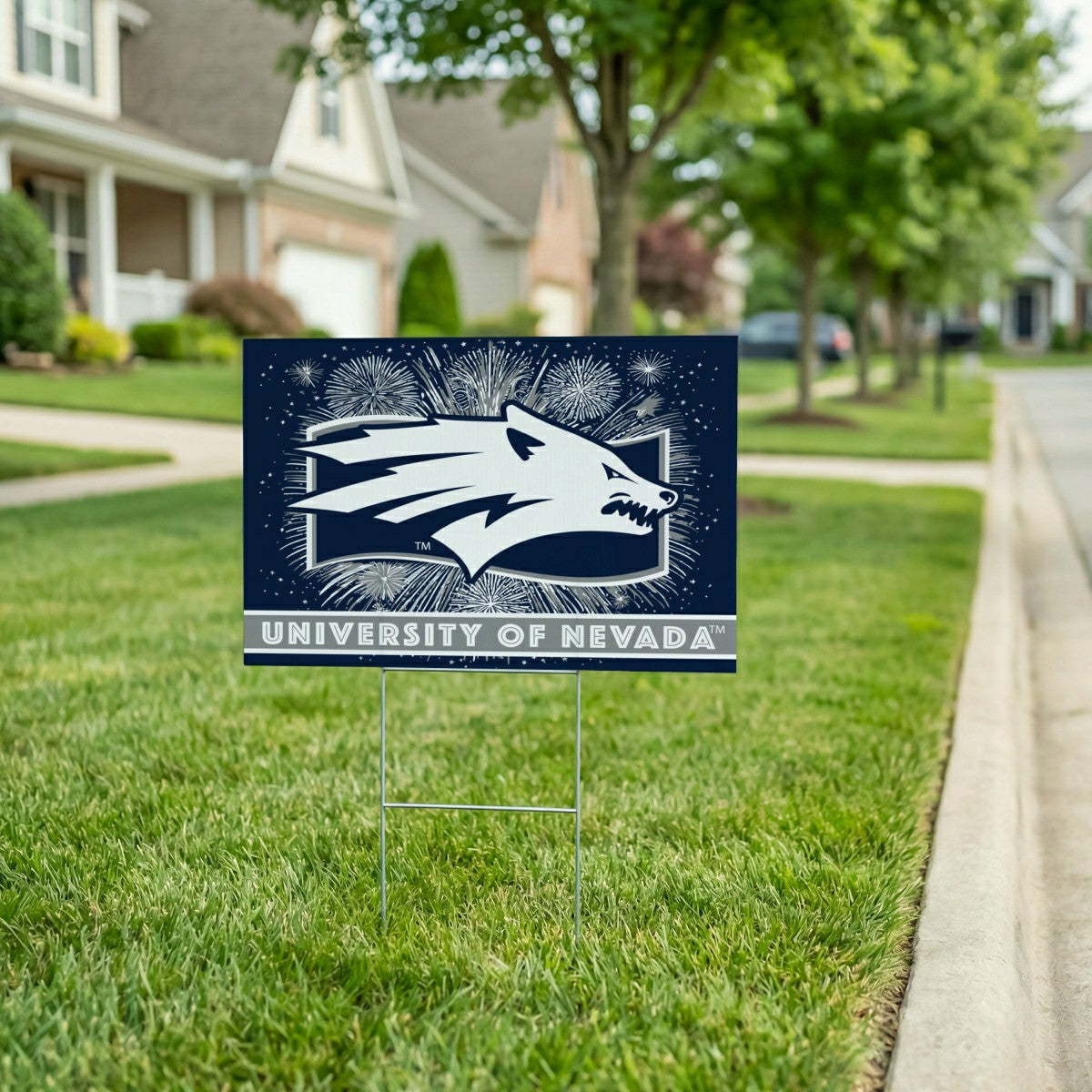 University of Nevada Yard Sign, Patriotic - Collegiate Home