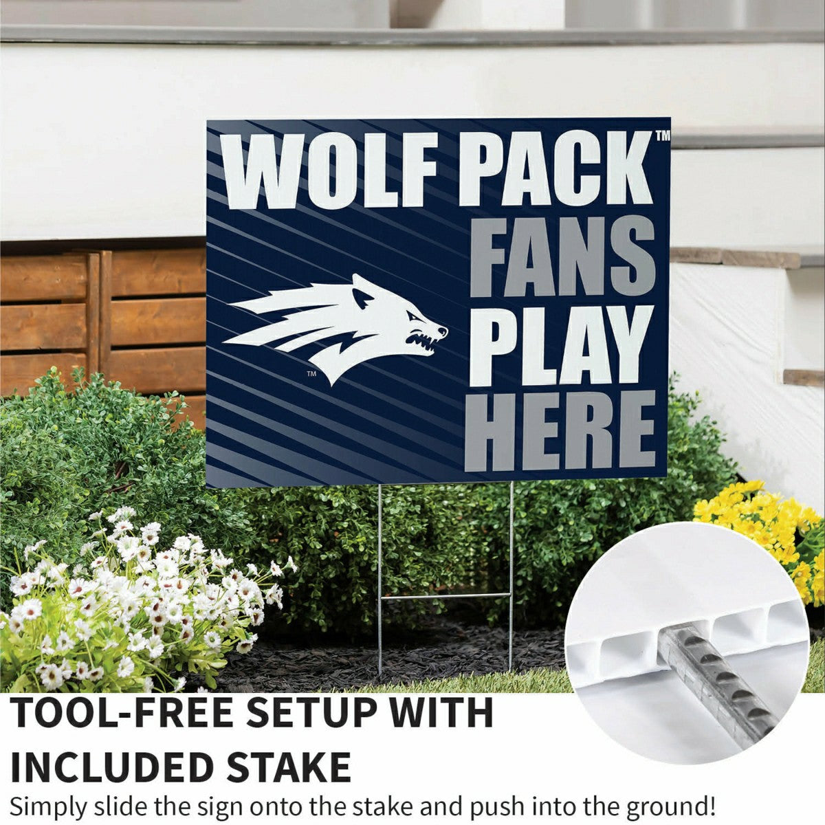 University of Nevada Coroplast Yard Sign "Fans Play Here" - Collegiate Home