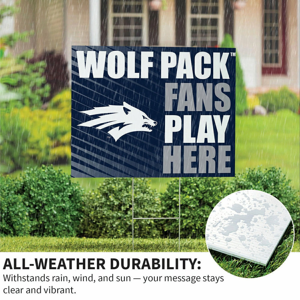 University of Nevada Coroplast Yard Sign "Fans Play Here" - Collegiate Home