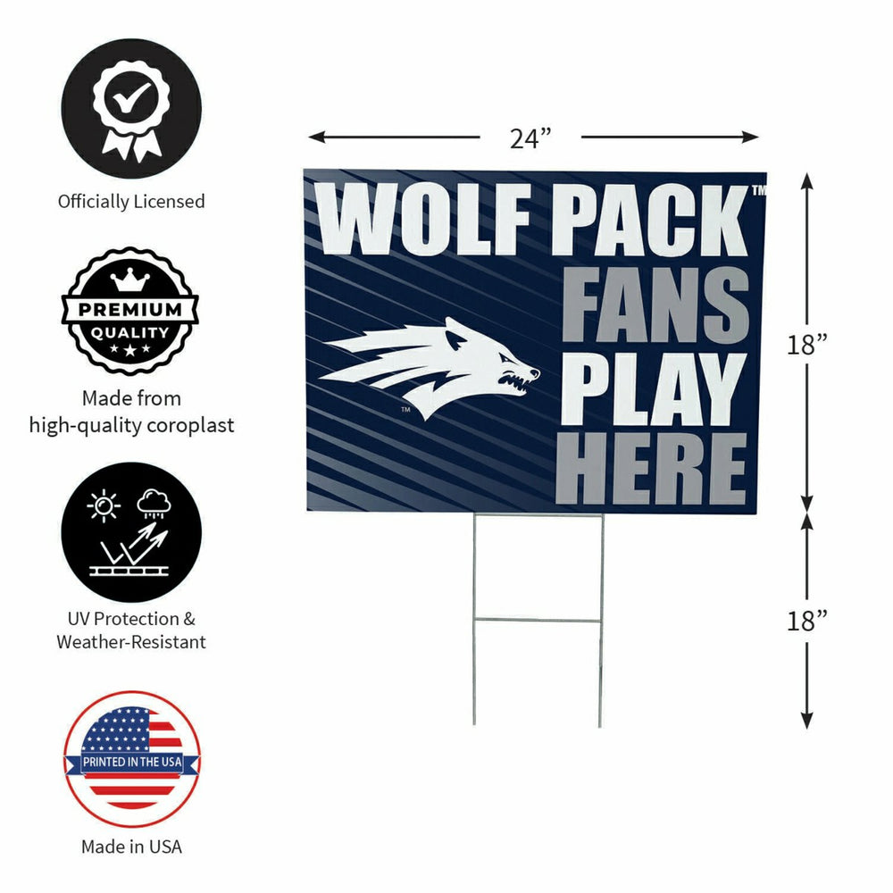 University of Nevada Coroplast Yard Sign "Fans Play Here" - Collegiate Home