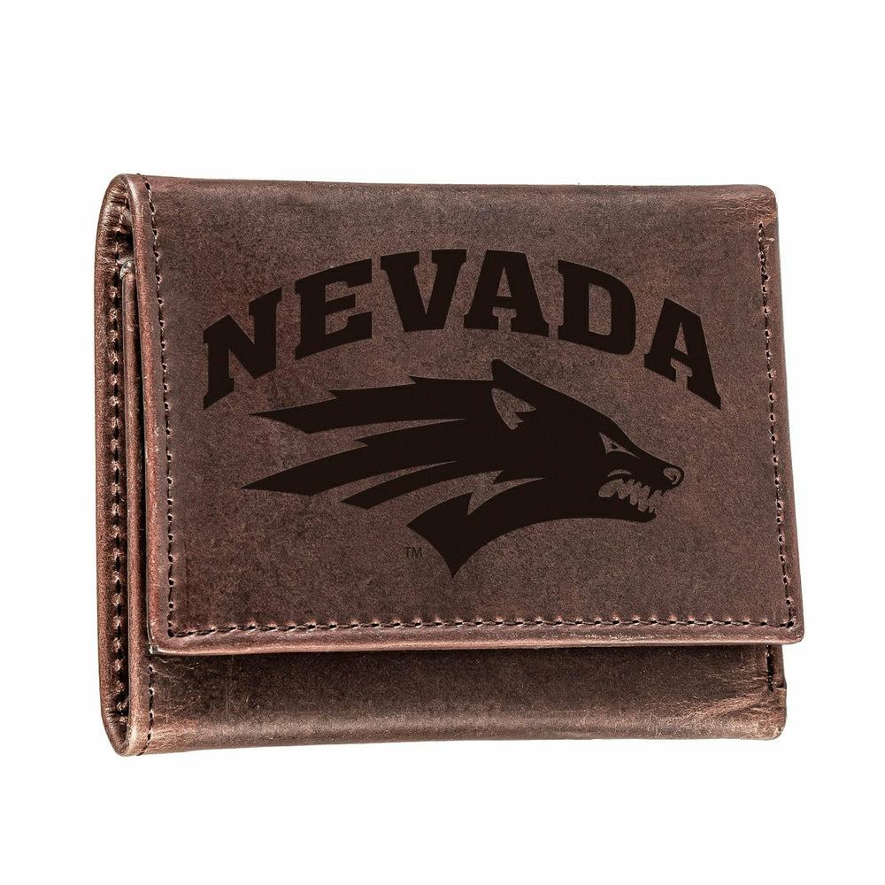 University of Nevada, Reno, Tri-Fold Wallet, Brown, CH, 100% Genuine L - Collegiate Home