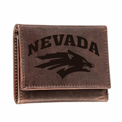 University of Nevada, Reno, Tri-Fold Wallet, Brown, CH, 100% Genuine L - Collegiate Home