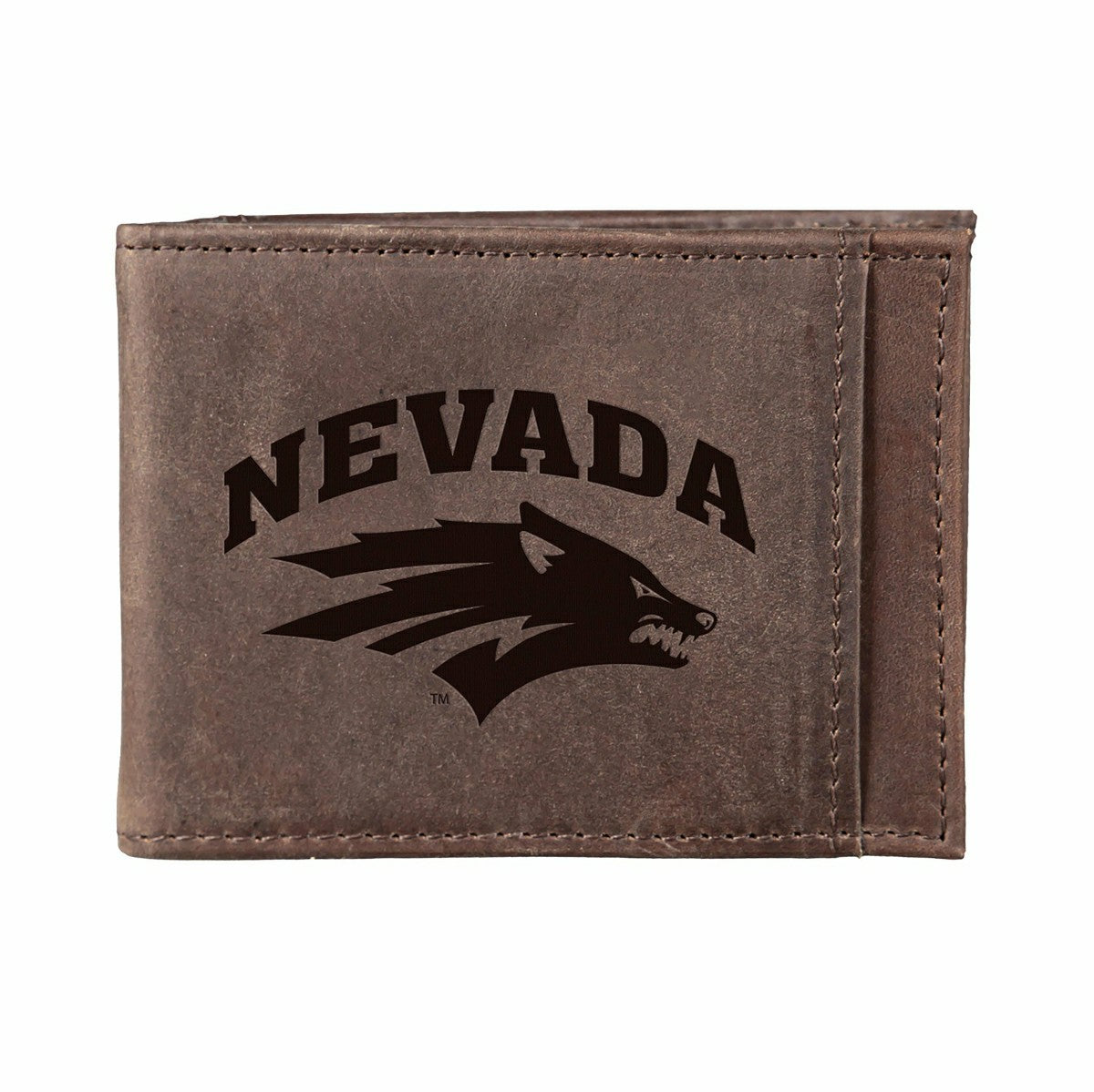Front Pocket Wallet w/ RFID Blocking, University of Nevada, Reno, Brow - Collegiate Home
