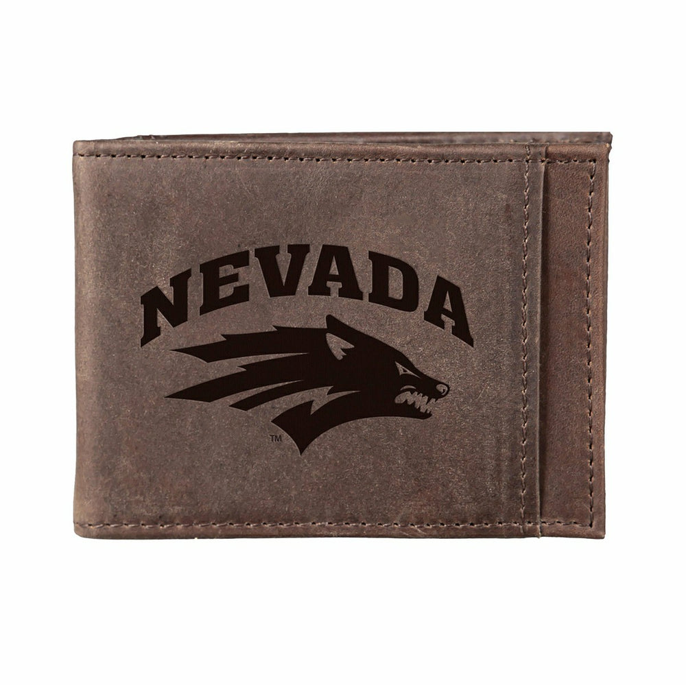 Front Pocket Wallet w/ RFID Blocking, University of Nevada, Reno, Brow - Collegiate Home