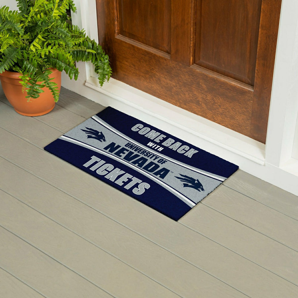28" x 16" PVC Trapper Mat, Come Back with Tickets, University of Nevad - Collegiate