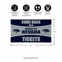 28" x 16" PVC Trapper Mat, Come Back with Tickets, University of Nevad - Collegiate