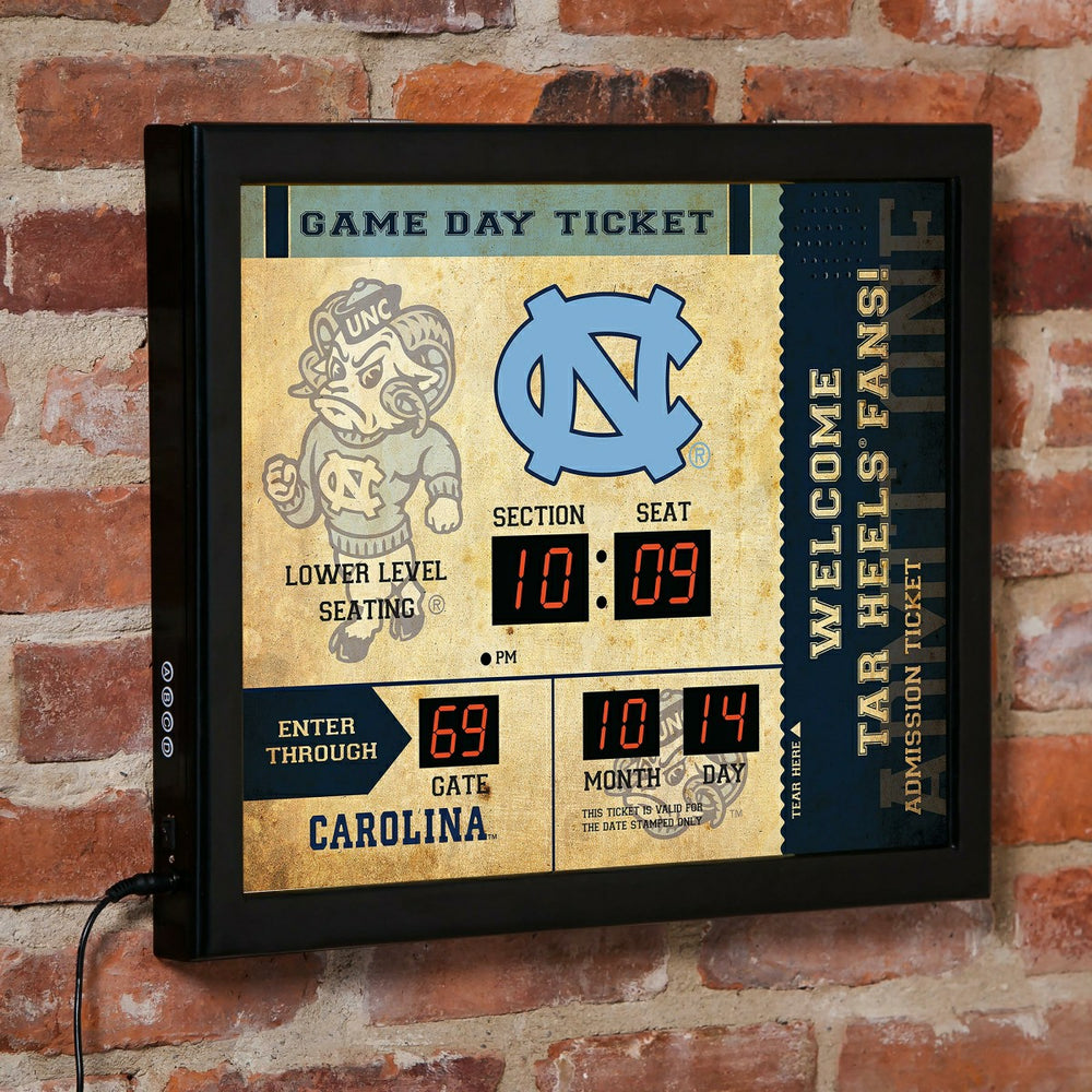 Scoreboard Wall Clock, North Carolina - Collegiate Home