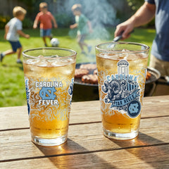 University of North Carolina 16oz Glass pint, Set of 2 - Collegiate Home