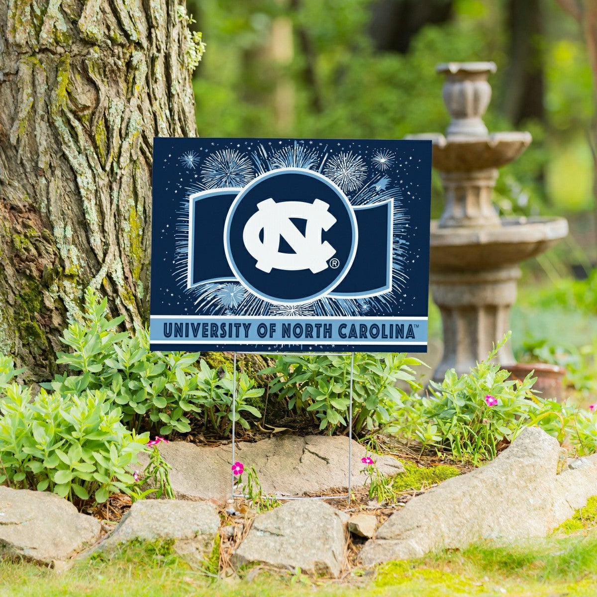 University of North Carolina Yard Sign, Patriotic - Collegiate Home