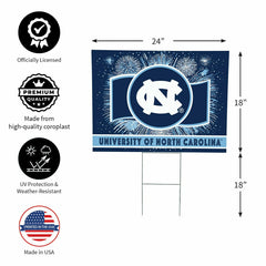 University of North Carolina Yard Sign, Patriotic - Collegiate Home