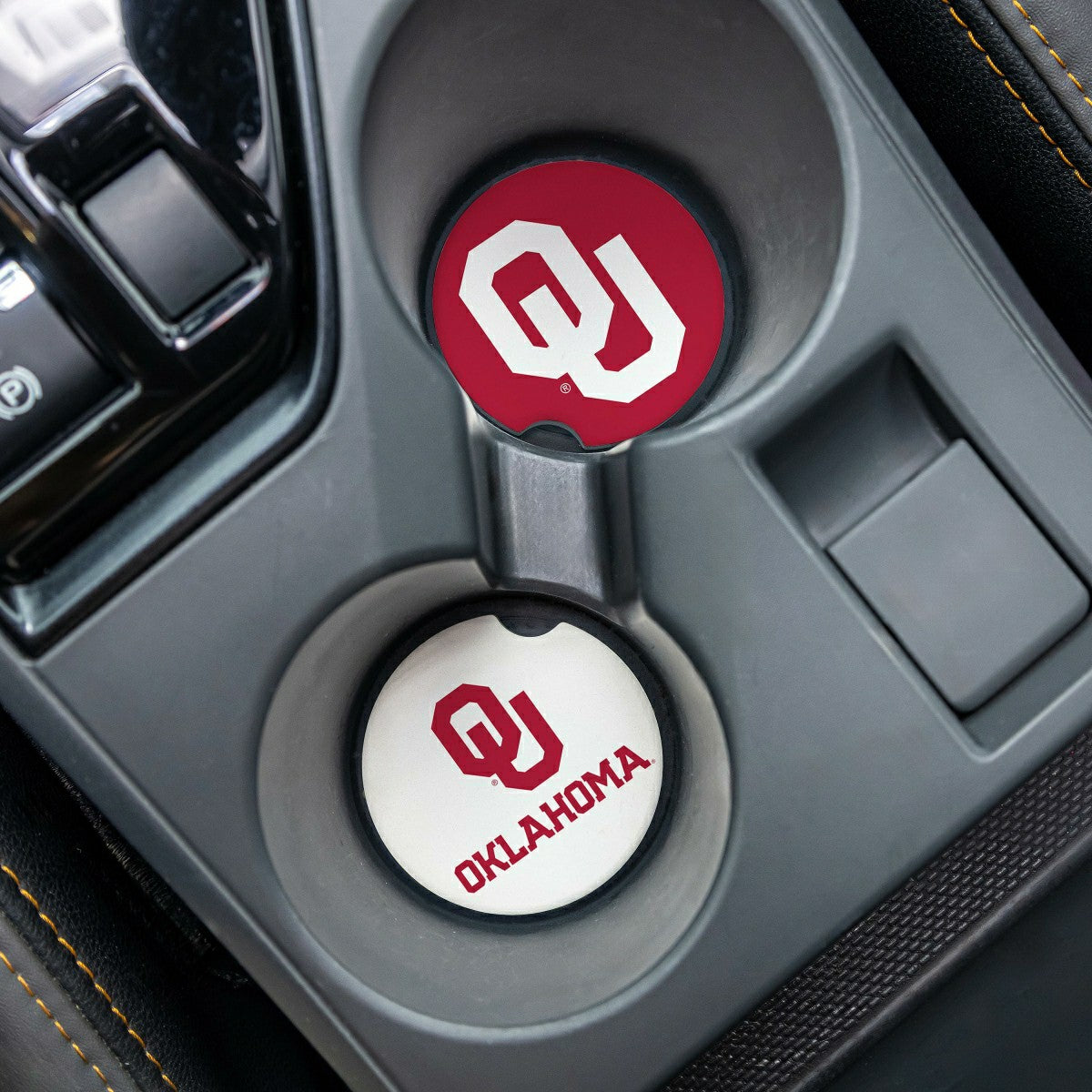 University of Oklahoma Car Coaster Set, 2pc - Collegiate Home