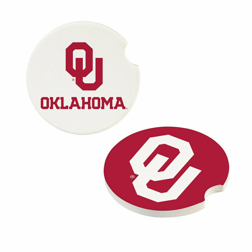 University of Oklahoma Car Coaster Set, 2pc - Collegiate Home