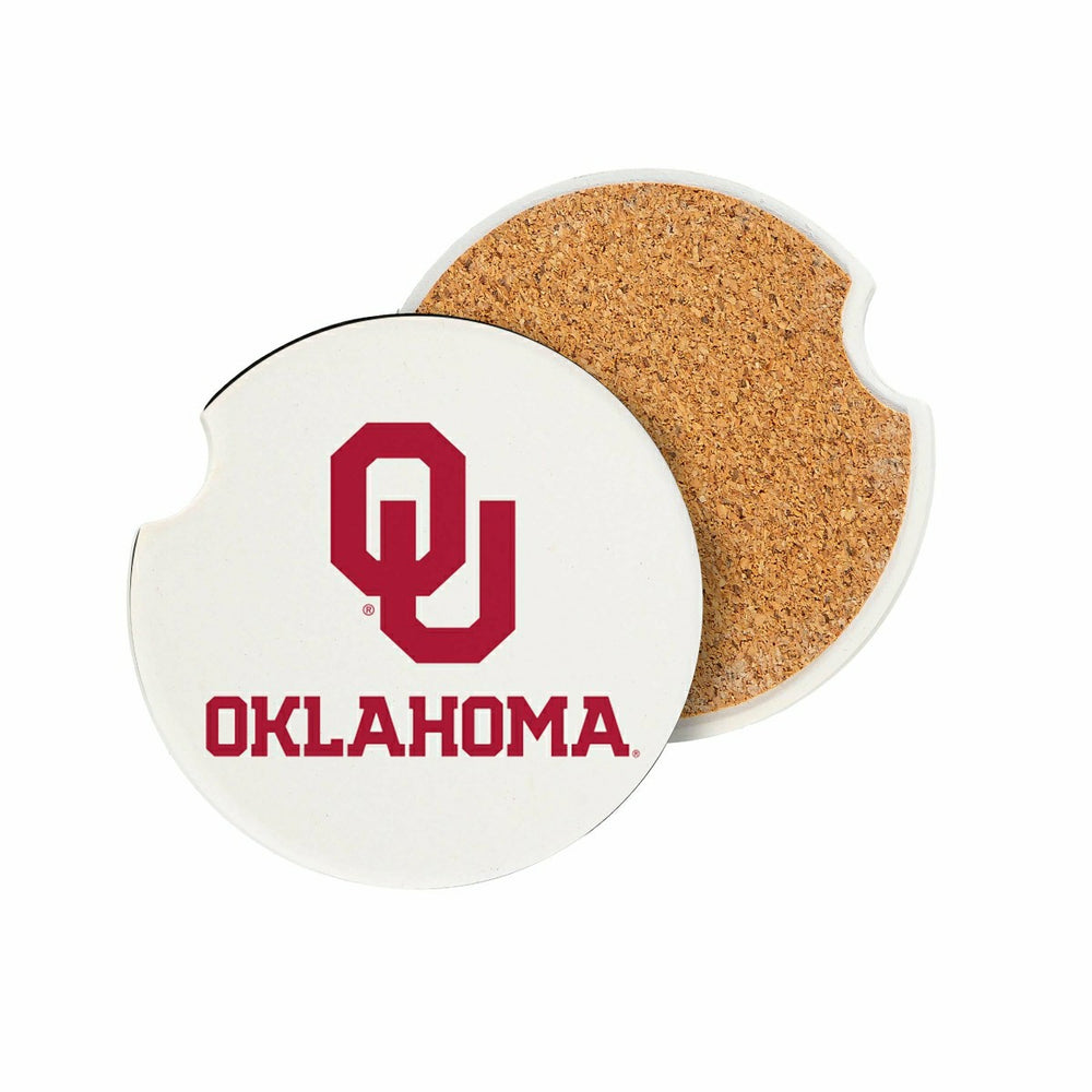 University of Oklahoma Car Coaster Set, 2pc - Collegiate Home