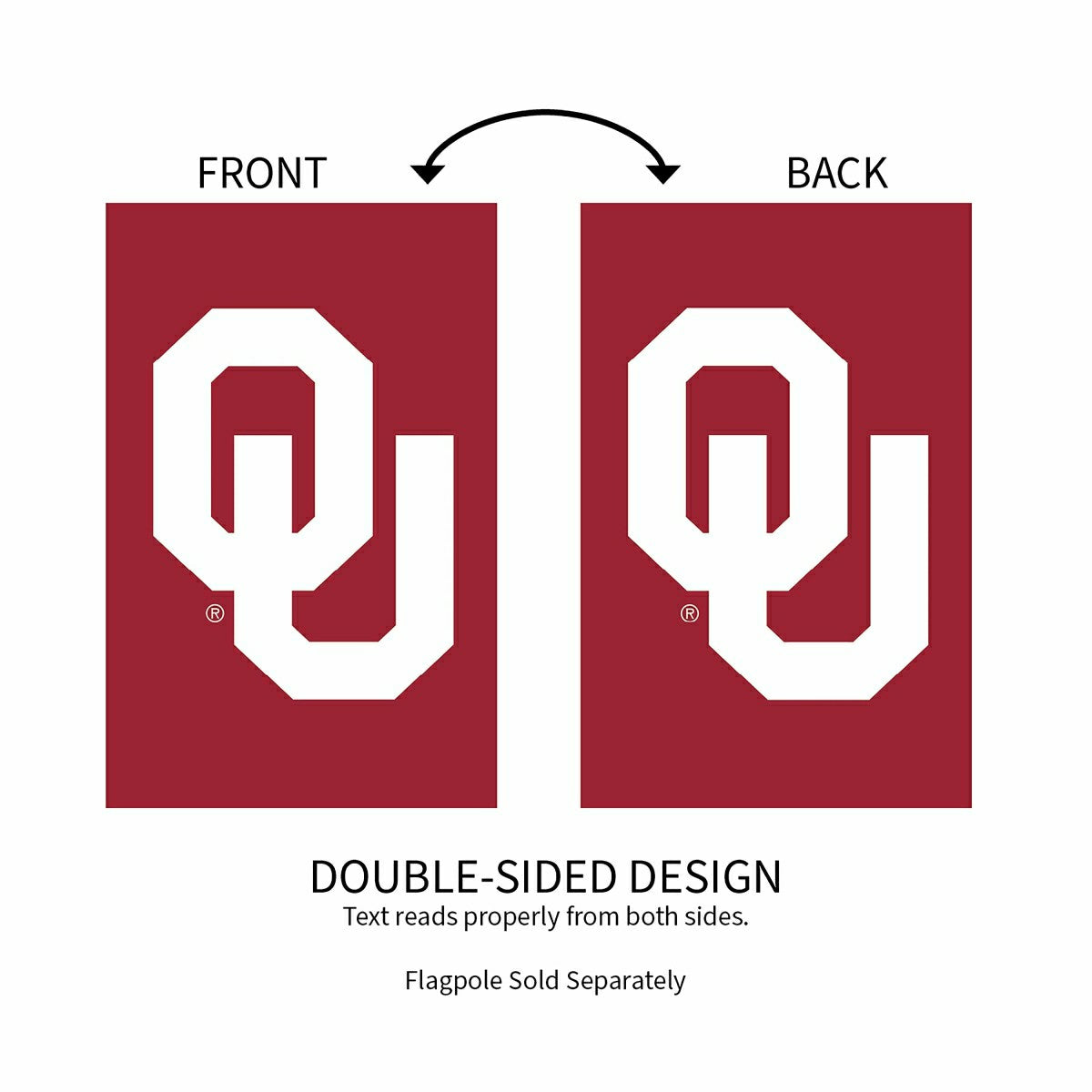University of Oklahoma Applique House Flag - Collegiate Home