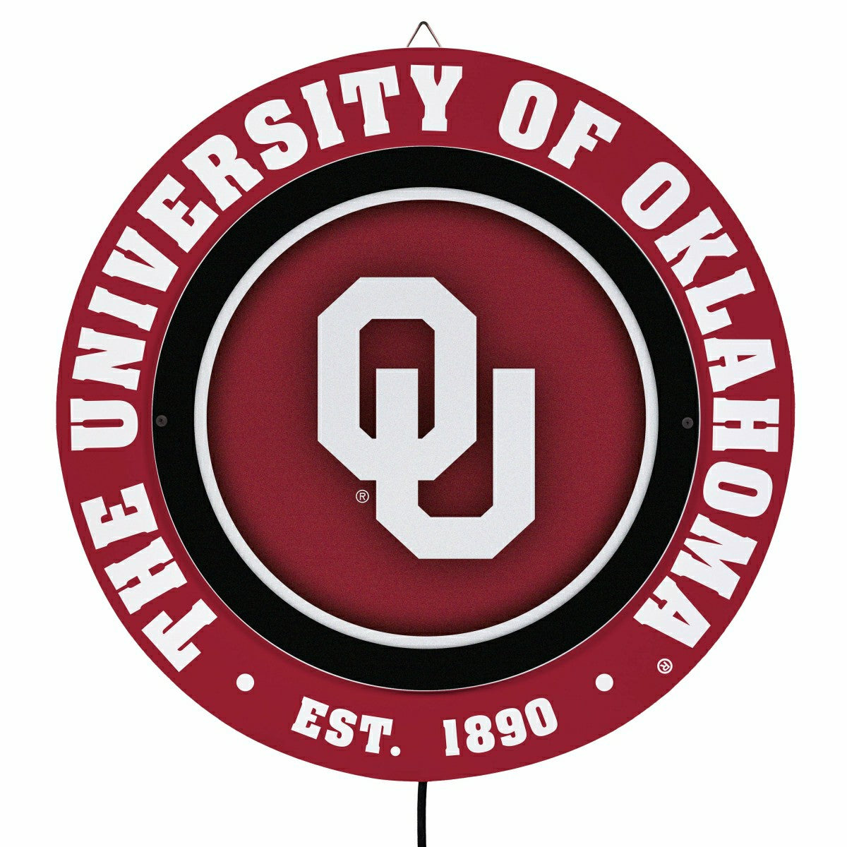 University of Oklahoma, Metal Lite, Round - Collegiate