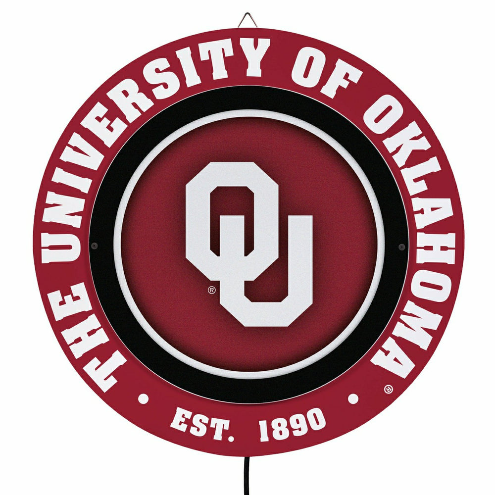 University of Oklahoma, Metal Lite, Round - Collegiate