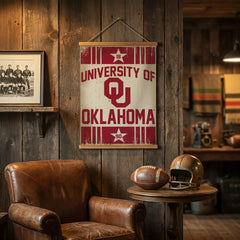 University of Oklahoma, Canvas Wall Tapestry, Medium, 36x24 - Collegiate Home