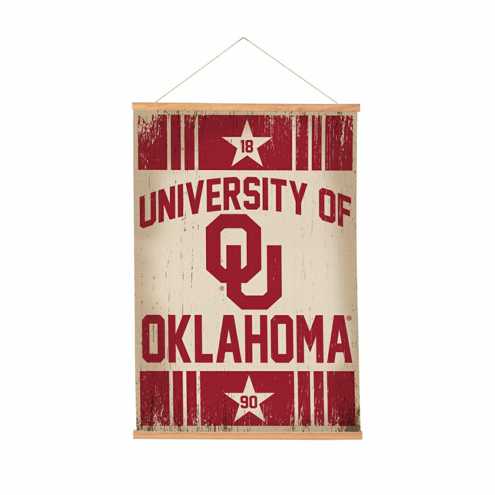 University of Oklahoma, Canvas Wall Tapestry, Medium, 36x24 - Collegiate Home