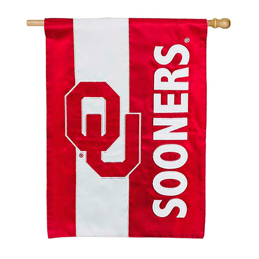 Double-Sided Embellished NCAA College Team Pride Applique House Flag,  - Collegiate Home
