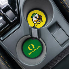 University of Oregon Car Coaster Set, 2pc - Collegiate Home