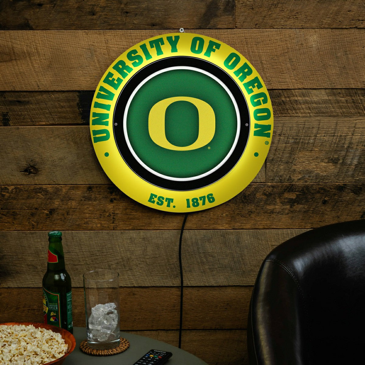 University of Oregon, Metal Lite, Round - Collegiate